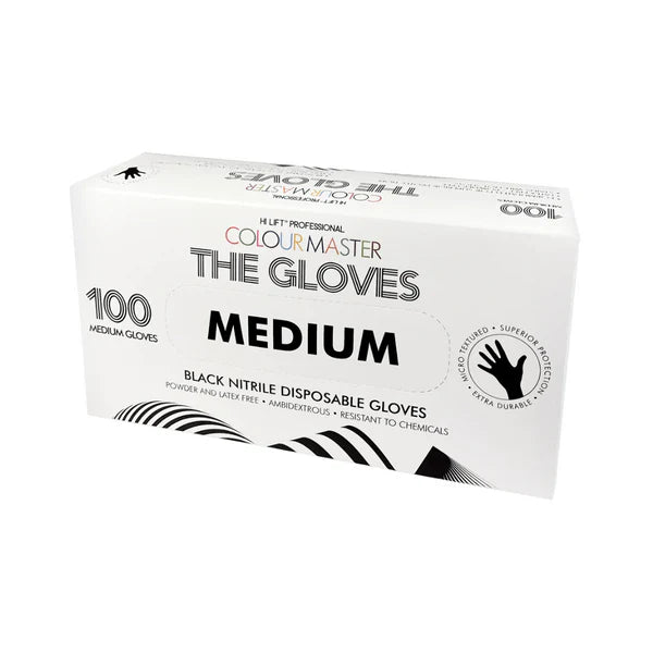 Hi Lift Colour Master The Gloves Medium Black Nitrile (100pcs)