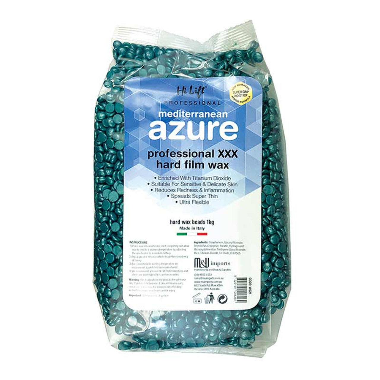 Hi Lift Azure Professional XXX Hard Film Wax Beads (1kg)